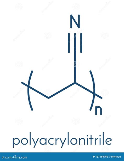 Polyacrylonitrile PAN Polymer, Chemical Structure. Also Used in ...