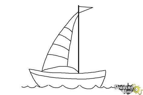 How to Draw a Simple Boat - DrawingNow