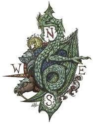 Image result for hic sunt dracones tattoo | Compass rose art, Arrow tattoos, Compass rose