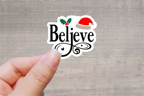 Believe, Christmas Printable Sticker