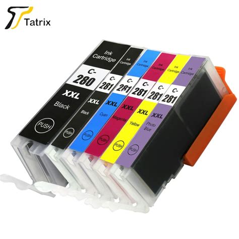 6 PK Newest 280 281 for Canon Compatible Ink Cartridges PGI 280XXL CLI 281XXL for Canon PIXMA ...