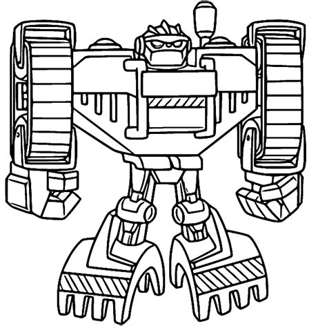 Rescue Bots Boulder Coloring Page - Free Printable Coloring Pages