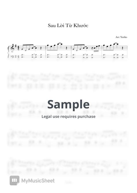 Phan Mạnh Quỳnh - Sau Lời Từ Khước Sheets by Yuriko piano