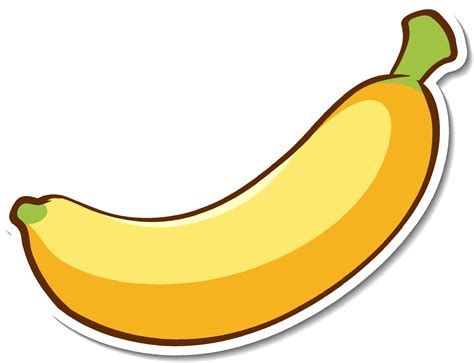 Sticker design with a banana isolated 4492026 Vector Art at Vecteezy