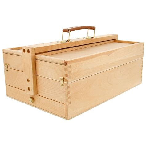 Amazon.com: US Art Supply Large Multi-Function Wooden Artist Tool & Brush Storage Box | Craft ...
