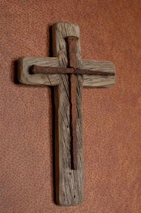 This rustic wooden cross is a handmade original design. It is made from reclaimed barn wood from ...