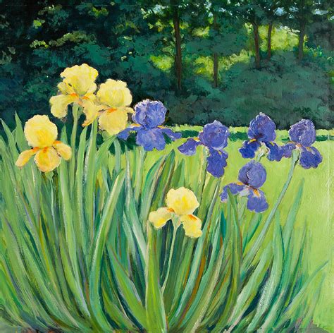 Irises In The Garden Painting by Betty McGlamery