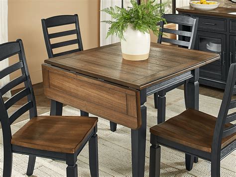 Country Lane 5 Pc Black Black,Colors Dining Room Set With Drop Leaf ...