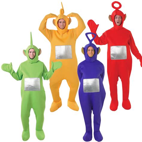 Teletubbies Costume Set (Dipsy, Laa-Laa, Tinky Winky & Po) - Adult Standard