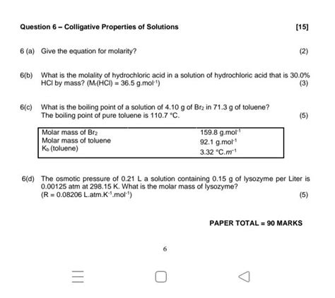 Solved HCl by mass? (Mr(HCl)=36.5 g⋅mol−1) (3) (c) What is | Chegg.com