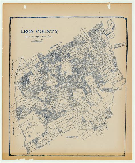 Leon County - Texas General Land Office Map ca. 1926 – The Antiquarium ...