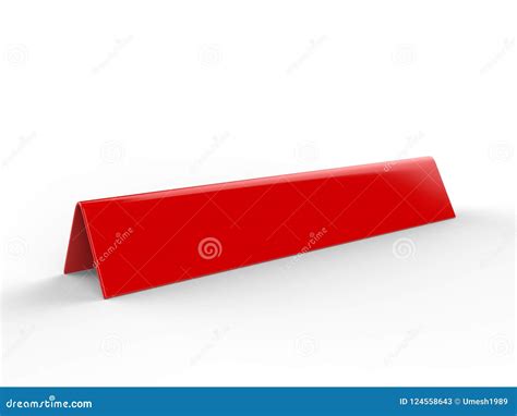 Blank Desk Name Plate Metal for Office Home Interior. 3d Render Illustration. Stock Illustration ...