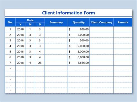 Excel Customer List Template