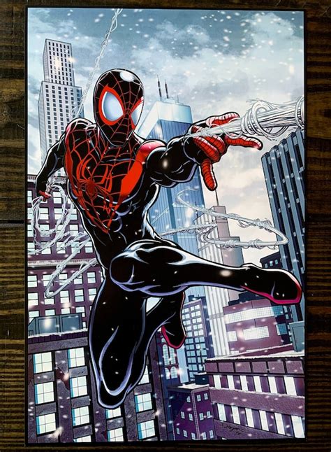 Miles Morales Spider-man Original Art Print | Etsy