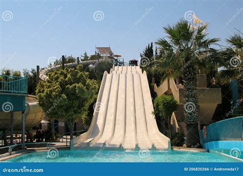 WaterPark Faliraki, Water Slides and Pools. Faliraki, Greece Editorial ...