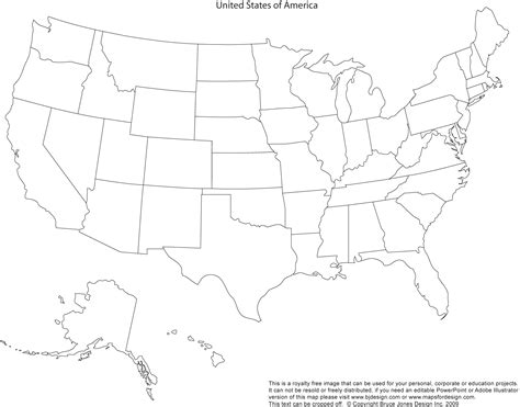 Blank Map Of USA Printable Free - Printable Maps Online