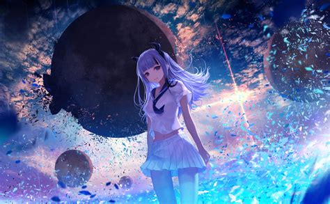 Ethereal Anime Girl - HD Wallpaper by JNAME (Pixiv)