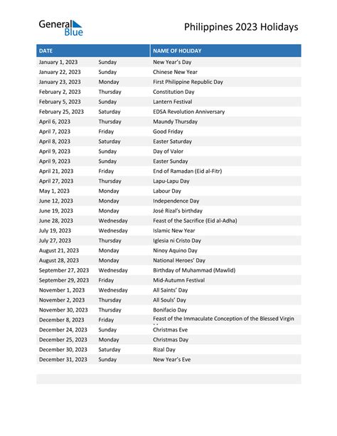 Holiday In June 2023 Philippines - PELAJARAN