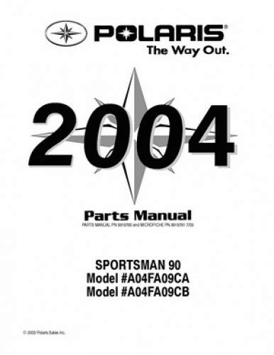 2004 Polaris SPORTSMAN 90 Parts Manual