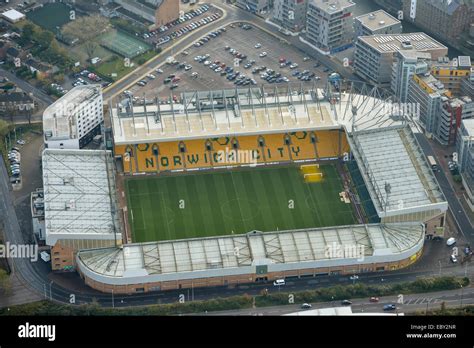 An aerial view of Carrow Road football stadium, home of Norwich City ...