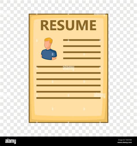 Resume icon, cartoon style Stock Vector Image & Art - Alamy