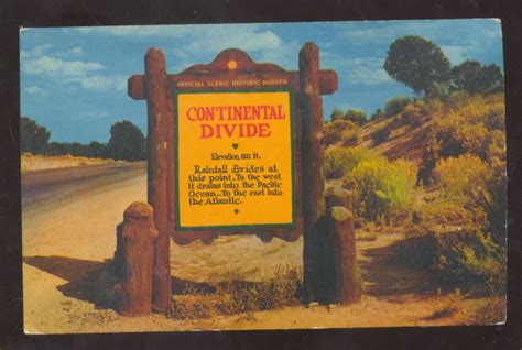 Continental Divide Sign Route 66 New Mexico Vintage Postcard | United ...