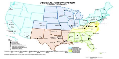 United States Federal Prison System [1202x857][OS] : MapPorn