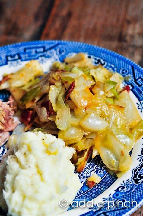 Braised Cabbage with Bacon via @addapinch | Braised cabbage, Bacon recipes, Vegetable recipes