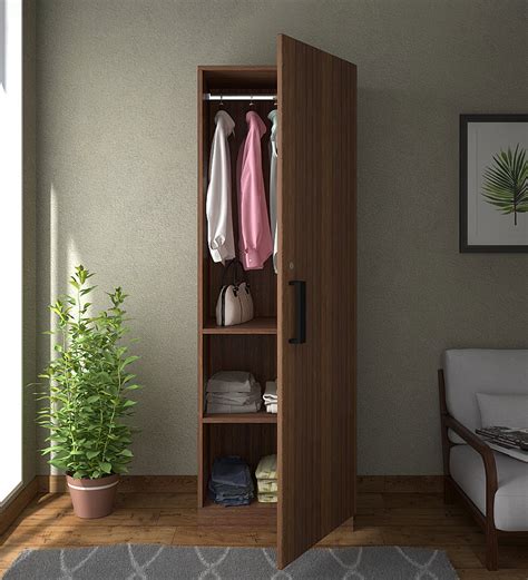 Buy Capri Single Door Wardrobe in Walnut Finish by Dios Online - 1 Door Wardrobes - Wardrobes ...