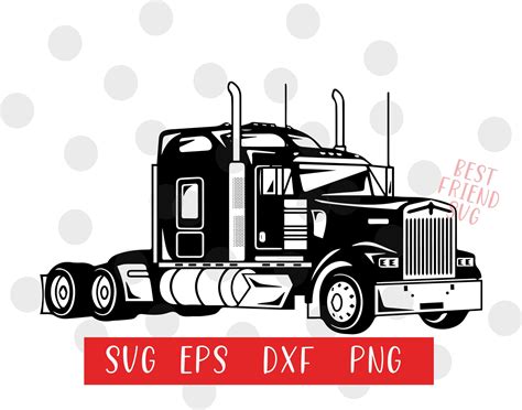 Truck Clipart, Truck Driver SVG, Truck SVG, Trucking Svg, 18 Wheeler ...