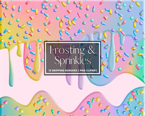 Art & Collectibles Drawing & Illustration Digital Commercial Use Dripping Frosting with ...