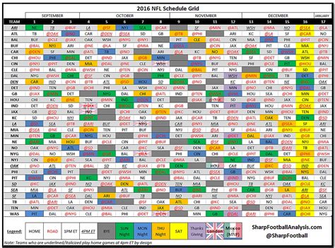 Printable Team Schedules Nfl