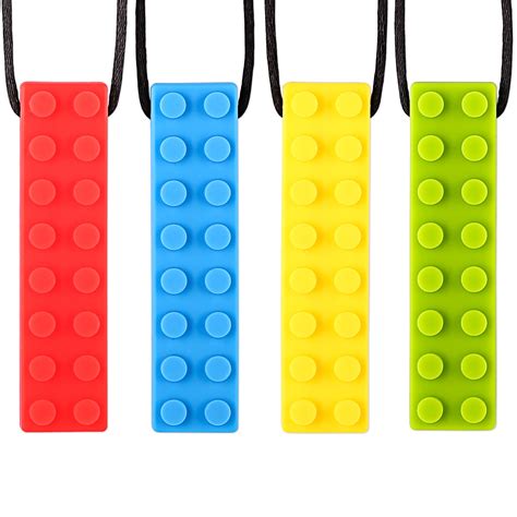 Buy Sensory Chew Necklace for Boys and Girls (4-Pack) - Chewable Chew Necklace for Autism ADHD ...