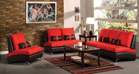 Jolie Living Room Set (Red and Black) by Acme Furniture | FurniturePick