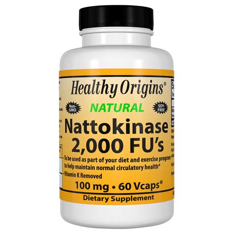 Healthy Origins Natural Nattokinase 2000 Fus 100 Mg Vegetarian Capsules ...