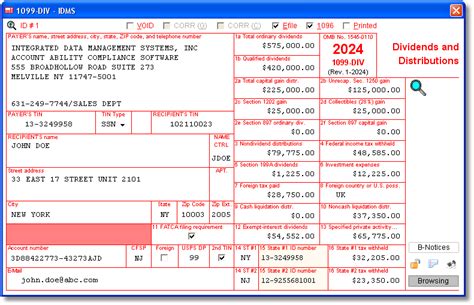 1099-DIV Software to Create, Print & E-File IRS Form 1099-DIV