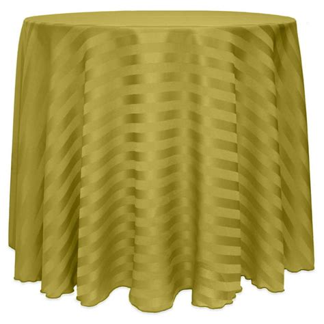 Ultimate Textile Satin-Stripe 60-Inch Round Tablecloth Acid Green - Walmart.com