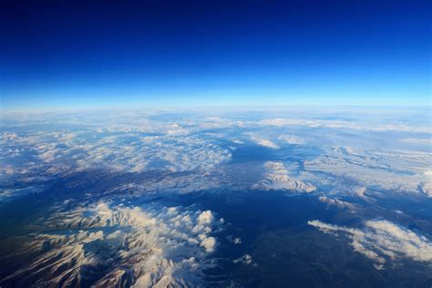 Aerial view of Mountain Landscape From a Plane by Konevi - Image Abyss