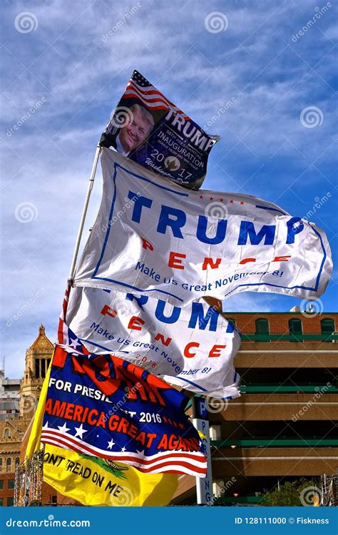 Trump Political Banners and Flags at a Rally Editorial Image - Image of banners, advertising ...