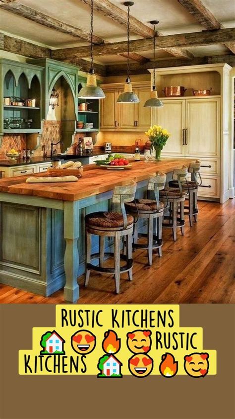 Rustic Kitchens 🏡😍🔥🥰Rustic Kitchens 🏡😍🔥🥰 | Rustic country kitchen decor, Rustic kitchen, Rustic ...