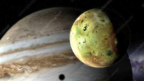 Io in orbit around Jupiter, animation - Stock Video Clip - K011/4351 ...