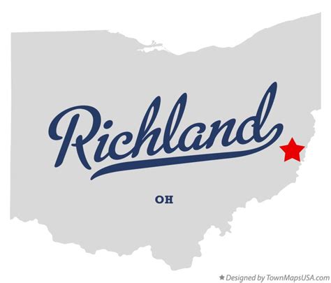 Map of Richland, Belmont County, OH, Ohio