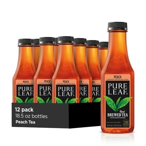 (12 Bottles) Pure Leaf Peach Iced Tea, 18.5 fl oz - Walmart.com - Walmart.com