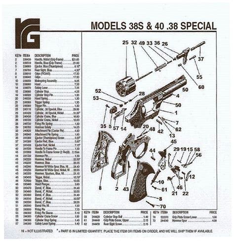 Rohm RG 38S, 38 Special Diagram - Rohm RG 38S 38 Special Revolver