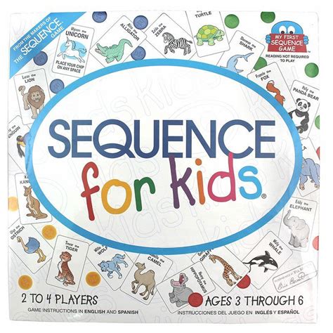 SEQUENCE FOR KIDS GAME | Games for kids, Board games for kids, Fun board games