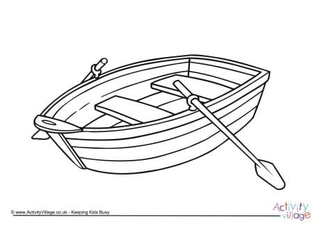 Rowing Boat Colouring Page