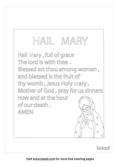 Free Hail Mary Prayer Activity Hail Mary Prayer Hail – NBKomputer