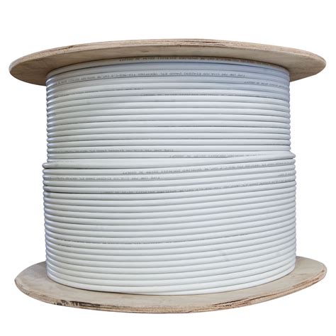 Cable, Bulk, CAT5E, Shielded (STP), Solid, 24 AWG, Plenum (CMP), White ...