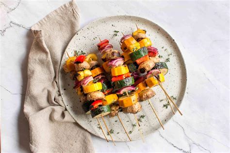 Grilled Vegetable Skewers - Slender Kitchen