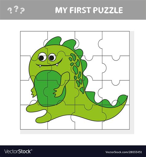 Cute puzzle game puzzle Royalty Free Vector Image